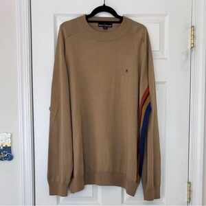 Stacy Adams Wool Blend Designer Side Stripes Bowler Sweater